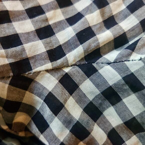 Anthropologie Meadow Rue Gingham Check Blouse Women size 4 Western Boho - Picture 6 of 9